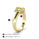 4 - Sharon 6x4 mm Emerald Cut Yellow Sapphire and Diamond Trellis Three Stone Engagement Ring 