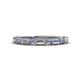 1 - kelli Baguette Diamond and Round Tanzanite Milgrain Wedding Band 