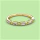 2 - kelli Baguette Diamond and Round Peridot Milgrain Wedding Band 