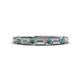 1 - kelli Baguette Diamond and Round Emerald Milgrain Wedding Band 