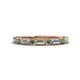 1 - kelli Baguette Diamond and Round Emerald Milgrain Wedding Band 