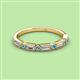 2 - kelli Baguette Diamond and Round Blue Topaz Milgrain 11 Stone Wedding Band 