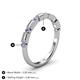 4 - kelli Baguette Diamond and Round Tanzanite Milgrain Wedding Band 