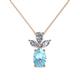 1 - Rayen Aquamarine and Diamond Slider Pendant 