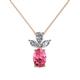1 - Rayen Pink Tourmaline and Diamond Slider Pendant 