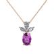 1 - Rayen Amethyst and Diamond Slider Pendant 