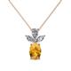 1 - Rayen Citrine and Diamond Slider Pendant 