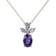 1 - Rayen Iolite and Diamond Slider Pendant 