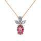 1 - Rayen Rhodolite Garnet and Diamond Slider Pendant 