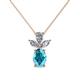 1 - Rayen London Blue Topaz and Diamond Slider Pendant 