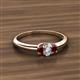 2 - Louisa 6x4 mm Oval Cut Diamond and Red Garnet Trellis Three Stone Engagement Ring 