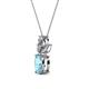 2 - Rayen Aquamarine and Diamond Slider Pendant 