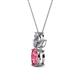 2 - Rayen Pink Tourmaline and Diamond Slider Pendant 
