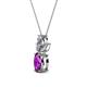 2 - Rayen Amethyst and Diamond Slider Pendant 