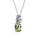 2 - Rayen Peridot and Diamond Slider Pendant 