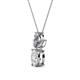 2 - Rayen White Sapphire and Diamond Slider Pendant 