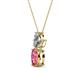 2 - Rayen Pink Tourmaline and Diamond Slider Pendant 