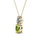 2 - Rayen Peridot and Diamond Slider Pendant 