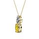 2 - Rayen Yellow Sapphire and Diamond Slider Pendant 