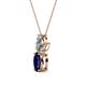 2 - Rayen Blue Sapphire and Diamond Slider Pendant 