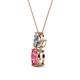 2 - Rayen Pink Tourmaline and Diamond Slider Pendant 