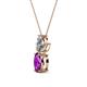 2 - Rayen Amethyst and Diamond Slider Pendant 