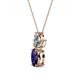 2 - Rayen Iolite and Diamond Slider Pendant 