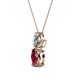 2 - Rayen Rhodolite Garnet and Diamond Slider Pendant 