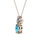 2 - Rayen London Blue Topaz and Diamond Slider Pendant 