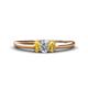 1 - Louisa 6x4 mm Oval Cut Lab Grown Diamond and Citrine Trellis Three Stone Engagement Ring 