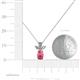4 - Rayen Pink Tourmaline and Diamond Slider Pendant 