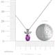 4 - Rayen Amethyst and Diamond Slider Pendant 