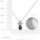 4 - Rayen Iolite and Diamond Slider Pendant 