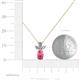 4 - Rayen Pink Tourmaline and Diamond Slider Pendant 