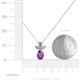 4 - Rayen Amethyst and Diamond Slider Pendant 
