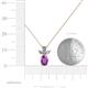 4 - Rayen Amethyst and Diamond Slider Pendant 