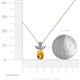 4 - Rayen Citrine and Diamond Slider Pendant 