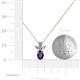 4 - Rayen Iolite and Diamond Slider Pendant 