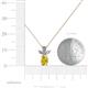 4 - Rayen Yellow Sapphire and Diamond Slider Pendant 