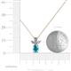 4 - Rayen London Blue Topaz and Diamond Slider Pendant 