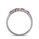 5 - Vivian 3.00 mm Ruby and Diamond 7 Stone Wedding Band 
