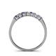 5 - Vivian 3.00 mm Iolite and Diamond 7 Stone Wedding Band 