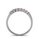 5 - Vivian 3.00 mm Pink Sapphire and Diamond 7 Stone Wedding Band 