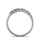 5 - Vivian 3.00 mm Amethyst and Diamond 7 Stone Wedding Band 