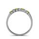 5 - Vivian 3.00 mm Peridot and Diamond 7 Stone Wedding Band 