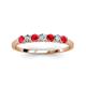 4 - Vivian 3.00 mm Ruby and Diamond 7 Stone Wedding Band 