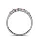 5 - Vivian 3.00 mm Pink Tourmaline and Lab Grown Diamond 7 Stone Wedding Band 