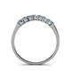 5 - Vivian 3.00 mm Blue Topaz and Lab Grown Diamond 7 Stone Wedding Band 
