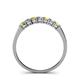 5 - Vivian 3.00 mm Yellow Sapphire and Lab Grown Diamond 7 Stone Wedding Band 