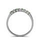 5 - Vivian 3.00 mm Green Garnet and Lab Grown Diamond 7 Stone Wedding Band 